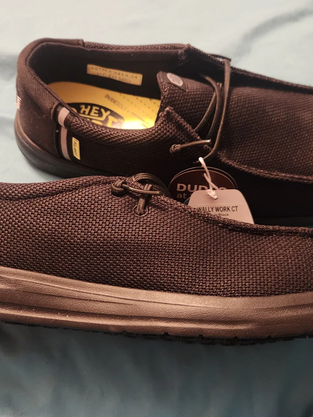Hey Dude Wally Work CT Slip-On Loafers - Black Composite TOE